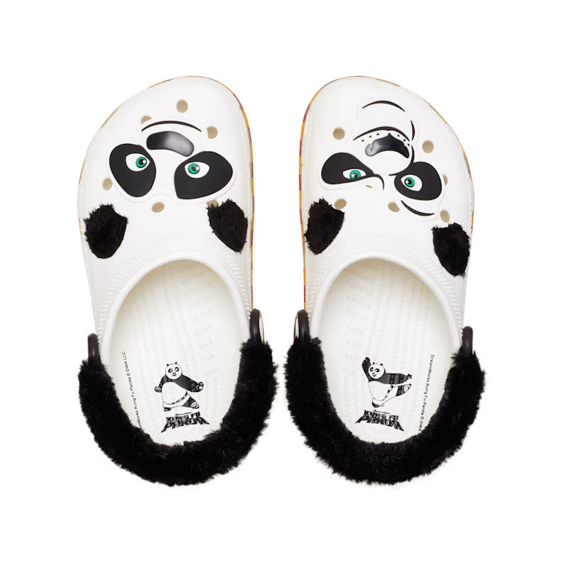 Saboti Crocs Kung Fu Panda Classic Clog Kids Alb - White - imagine 6